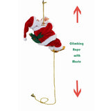 elvesmall  Electric Climbing Ladder Santa Claus Doll Toys Funny Christmas Ornaments Gift New Year Christmas Tree Hanging Home Decor Gifts