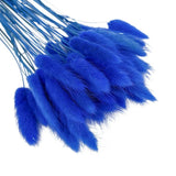 elvesmall  50pcs Dried Rabbit Tail Grass Flowers Artificial Plant Bouquets Wedding Party Home Desktop Decorative Flowers Eternal Flower