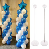 elvesmall 1/2set Adjustable Balloon Column Stand Kit Metal Ballon Holder Base Wedding Decoration Birthday Party Baby Shower Christmas