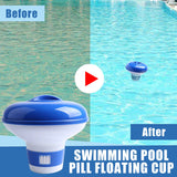 elvesmall Floating Swimming Pool Chlorine Tablet Automatic Dispenser Outdoor Pool Cleaning