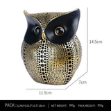 elvesmall Creative Resin Owl Ornaments Living Room Office Table Decorative Handicrafts Home Desktop Decoration Accessories, Friend Gifts