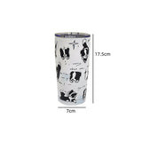 elvesmall  -  Cute Cat Tumbler Thermal Cup For Coffee Tea Beer Juice 550ml Kawaii Sainless Steel Thermos With Straw Car Cup Water Bottle Gift