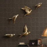 elvesmall 5pcs 3D Pigeon Wall Hanging Wall Paste Creative Porch Sofa Background Wall Living Room Home Crafts Decoration