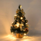 elvesmall 40CM LED Christmas Tree Nightlight LED Light Pine Needle Tree Mini Xmas Tree Christmas Decoration Desktop Ornament New Year Gift