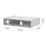 elvesmall Desktop Kawaii Cosmetic Stationery Storage Box Ins Free Combination Stackable Plastic Drawer Home Office Desk Storage Organizer