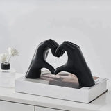 elvesmall 1pc Gesture Decoration, Heart Finger Statue Modern Art Sculpture Personalized Home Decor