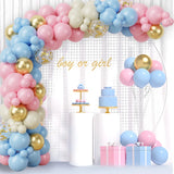 elvesmall Baby Shower Decoration Macaron Pink Blue Balloon Garland Arch Kit Wedding Birthday Boy Or Girl Gender Reveal Party Balloon Decor