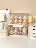 elvesmall  Blind Box Storage Display Stand Acrylic Transparent Lego Hand-made Decoration Display Cabinet for POPMart Dust-proof Display Box