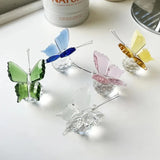 elvesmall  Small Gift Creative Home Counter Decoration Crystal Crafts Three-dimensional Butterfly Home Decoration
