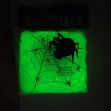 elvesmall Luminous spider web Halloween Decorations Super Stretch Spooky Cobwebs with Fake Spiders Indoor Outdoor Decor Bar Haunted House