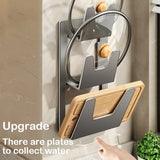 elvesmall  ORIO Pot Lid Rack Pan Cover Holder Cutting Board Pot Shelf Kitchen Storage Rack Wall Mounted Kitchen Accessories Organizer