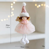 elvesmall Christmas Decoration Fabric Doll Small Figurine Pendant Plush Elk Santa Claus Snowman Christmas Tree Decorations