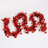 elvesmall 2M Valentine's Day multicolour Heart-shaped Garland Valentines Day Decorations Glitter Garland Party Tinsel Garland