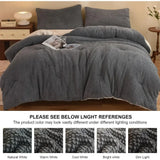 elvesmall  3D Jacquard Design Comforter Set Duvet Cover Grey) Bed Linen Set Microfiber Bedding Sets Full Duvets Home Textile Garden
