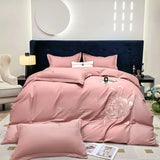 elvesmall New Class a High Precision Cotton Brushed Embroidery Four-Piece Set Pure Cotton Bed Sheet Duvet Cover