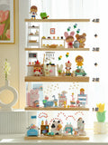 elvesmall  Clear Door Dust-proof Storage Box for Anime Q Version Figure Model Toy Doll Collectible Display Organizer Display Case For Dimoo