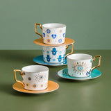 elvesmall  -  Blue Eye Ceramic Coffee cup European Fashion Coffee cup Dish Set Home Afternoon Tea Tea Cup tea cups and saucer sets  coffee cup