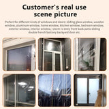 elvesmall DIY Winter Insulation Window Film Self-Adhesive Indoor Bedroom Curtains Wind-Proof Soft Glass Film Curtains For Living Room