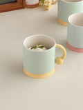 elvesmall  -  Korean Style Simple Ins Style Creative Mug Ceramic Frosted Matte Glaze Niche Couple Cup with Handle Household Milk Oatmeal Cup
