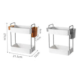 elvesmall  -  INS 2Layers Desktop Skin Care Products Storage Rack Home Seasoning Bottle Cups Rack Study Bookshelf Stationery Sundry Organizer