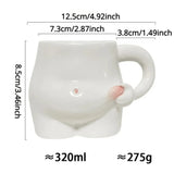 elvesmall  -  320ml Ceramic Cup Cute Belly Cup Funny Coffee Cup Art Milk Cup Modern Living Room Home Decoration Accessories Creative Mug Gift