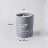 elvesmall Cement Cup Candle Large Scented Candle Matte Glass Nordic Home Decoration Luxury Wedding Living Room Industrial