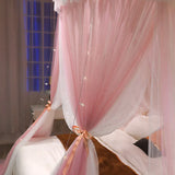 elvesmall Universal Elegant Tulle Dome Bedroom Mosquito Net, Romantic Lace, Solid Color, Double Bed, Home Decoration Mosquito Net