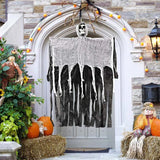 elvesmall 1Set Halloween Decorative Hanging Ghost Skull Skeleton Gauze Haunted Home Party Horror Props Hanger House Yard Party Hanging