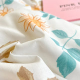 elvesmall Aesthetic Floral Duvet Cover Set Cozy Cotton Home Bedding Set Chic Botanical French Style Comforter Cover Breathable Lightweight