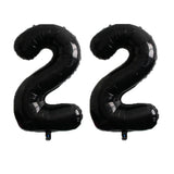 elvesmall 2pcs 40inch Huge Black Number Foil Balloons Birthday Party Decorations Adult Kids 10 11 12 15 20 25 30 45 50 60 Year Old Supplie