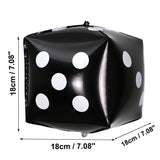 elvesmall 2/6/10pcs/lot 18cm Cube Foil Balloons Dice Foil Ballon Casino Theme Party Adult Birthday Decor Las Vegas Party Poker Theme Party
