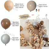 elvesmall Doubled Apricot Boho Wedding Decor Balloon Garland Arch Kit Kids Birthday Party White Metal Latex Baby Shower Ballons Decoration