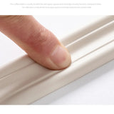 elvesmall 5 Meters NBR Soft Material Wall Trim Line Self-Adhesive Skirting Decor Line Wall Anticollision Molding Line 3D Wall Sticker