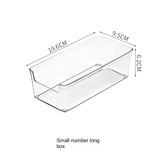 elvesmall Transparent ABS Storage Boxes Cosmetics Storage Basket Odorless Student Stationery Office Desktop Finishing Storage Box Organize