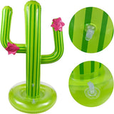 elvesmall Outdoor Swimming Pool accessories Inflatable Cactus Ring Toss Game Set Floating Pool Toys Beach Party Supplies Party Bar Travel