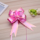 elvesmall 10/20Pcs White Wedding Car Ribbon Pull Bows Knot Gift Wrap Wedding Car Decor Birthday Party Supplies Chairs DIY Home Decoration