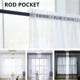 elvesmall Solid White Sheer Curtains for Living Room Decoration Window Curtains for Kitchen Modern Tulle Voile Organza Curtains