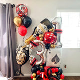 elvesmall 2/6/10pcs/lot 18cm Cube Foil Balloons Dice Foil Ballon Casino Theme Party Adult Birthday Decor Las Vegas Party Poker Theme Party