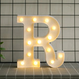 elvesmall  Creative DIY Luminous LED Letter Lights 26 English Alphabet Light for Holiday Home Wedding Birthday Christmas Party Decorations