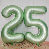 elvesmall 40inch Olive Green 0-9 Number Digital Helium Balloons Kids Adult 18 30 60th Birthday Party Decor Wedding Hawaiian Party Supplies