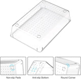 elvesmall 13/25PCs Desk Drawer Organizers Set Plastic Bathroom Storage Makeup Organizer Clear Transparent Storage Box Bins Kitchen Gadget