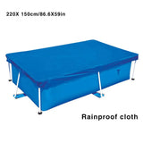 elvesmall Rectangular Swimming Pool Cover Solar Summer Pool Tub Rainproof Dust Cover Outdoor PE Bubble Film Blanket Accessory Pool Covers