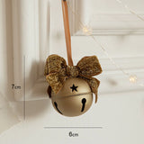 elvesmall Christmas Tree Bell Hanging Pendant Jingle Bell Painted Bells Christmas Tree Door Wall Hanging Bell Decor Christmas Gift
