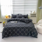 elvesmall Floral Print Brushed Home Bedding Set Simple Fresh Comfortable Duvet Cover Set with Sheet Comforter Covers Pillowcases Bed Linen