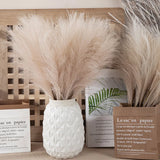 elvesmall  49CM 1PC Fluffy Pampas Grass Boho Decor Flower Fake Plant Reed Simulated Wedding Party Christmas Home Decor Artificial Flower