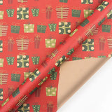 elvesmall  Christmas Gifts Wrapping Paper Snowflakes DIY Bag Kraft Paper Birthday Party Gift Card Holiday Packing Decoration Crafts Paper