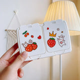 elvesmall Creative Multifunctional Cute Sticker DIY Press Organizer Desktop Makeup Sorting Storage Box Student Stationery Storage Supplies