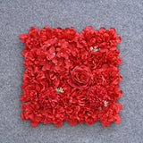 elvesmall Artificial Silk Flowers Wall Panels 3D Rose Flower Art Wall Backdrop DIY Wedding Party Bridal Shower Background Home Decoration