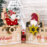 elvesmall Christmas Advent Calendar 2023 Wooden Gnomes Santa Countdown Calendar Ornament Navidad 2024 New Year xmas Home Desk Decoration