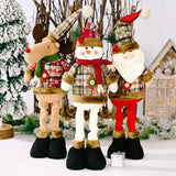 elvesmall Christmas Dolls Tree Decor New Year Ornament Reindeer Snowman Santa Claus Standing Doll Navidad Decoration Merry Christmas